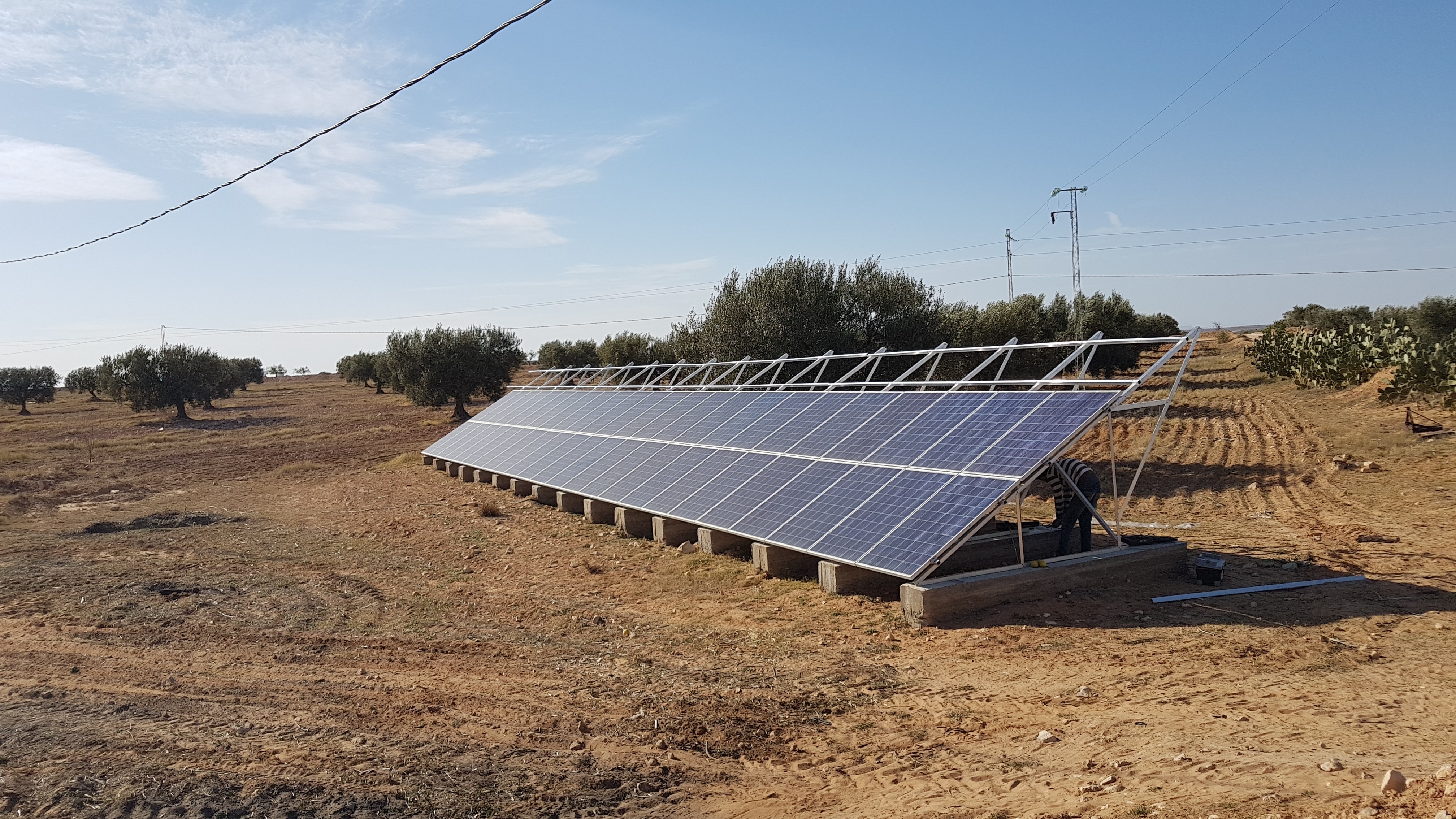 Installation photovoltaïque pompge 35 cv