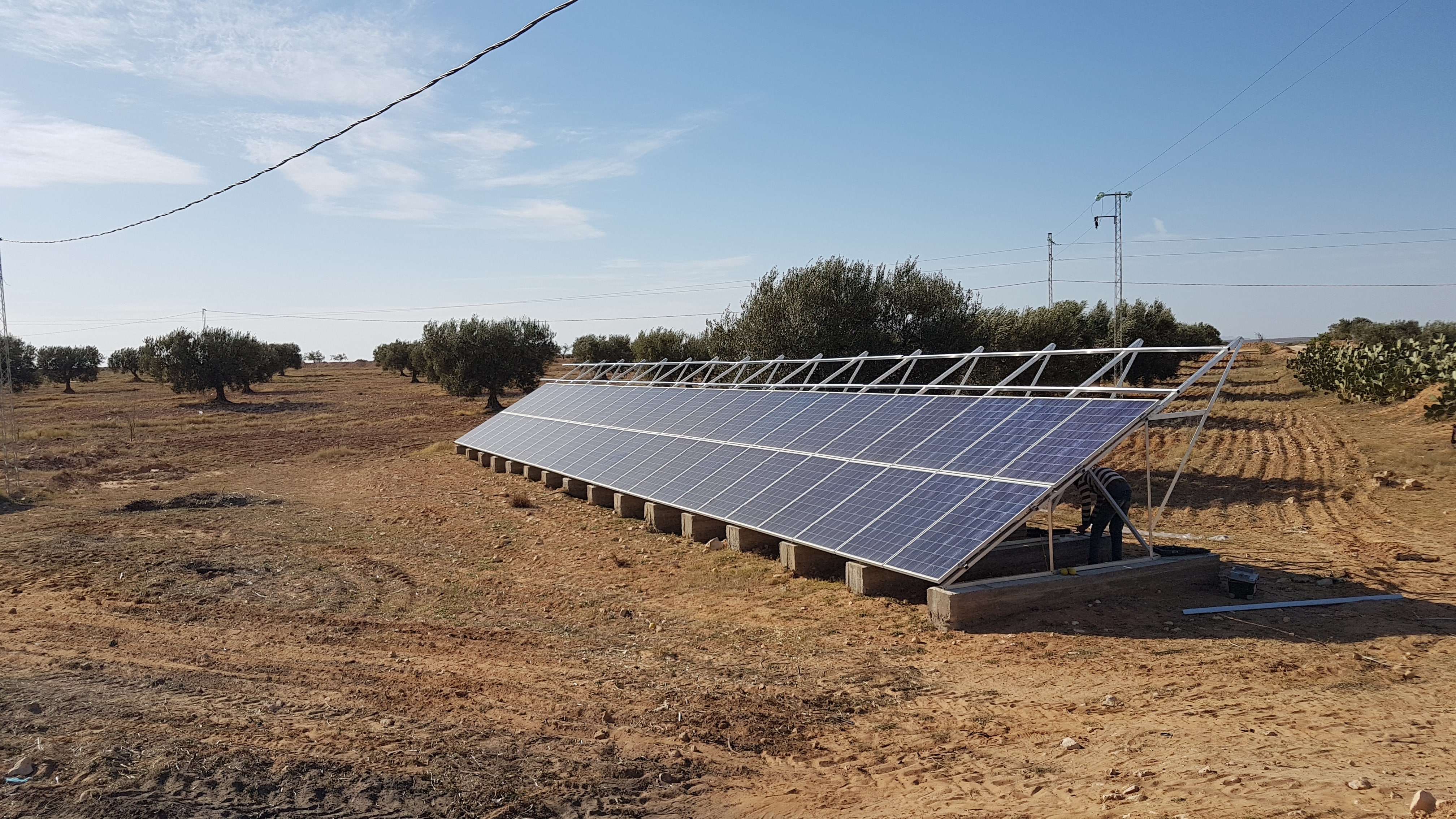 Installation photovoltaïque pompge 35 cv